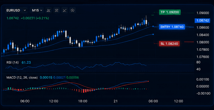 FX Trade EURUSD chart